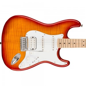 Fender Squier Affinity Series Stratocaster FMT HSS, Maple Fingerboard, White Pickguard, Sienna Sunburst